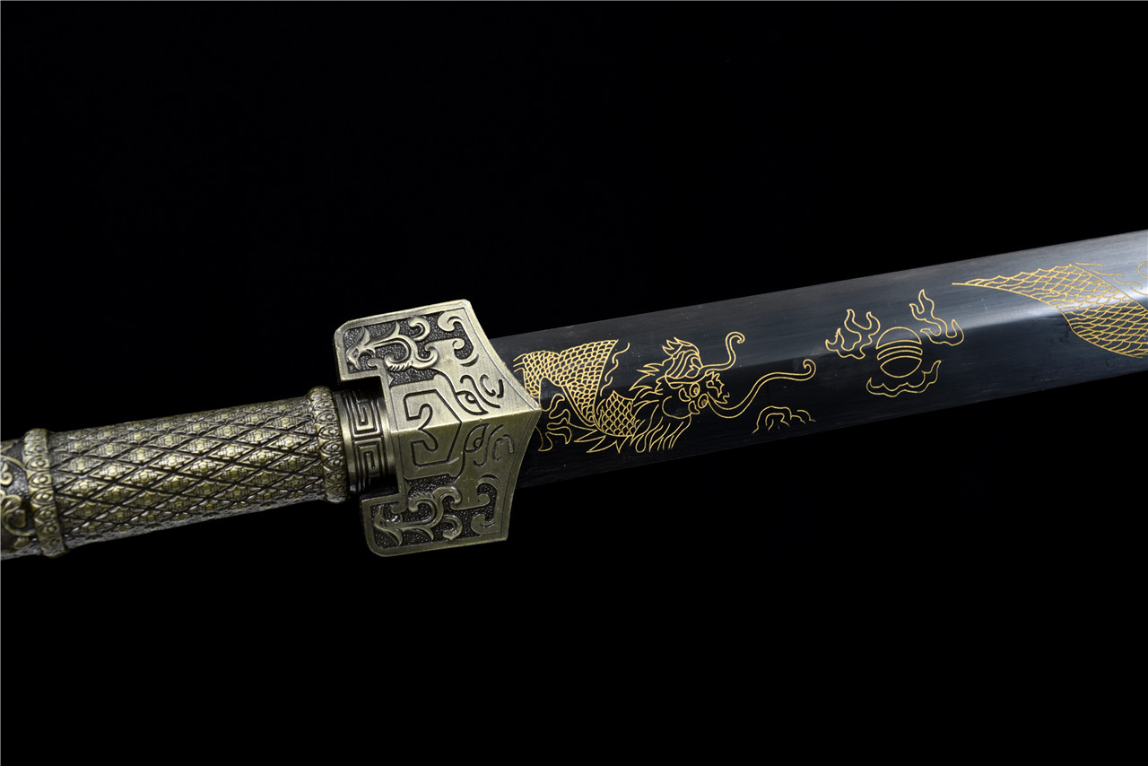 金属鞘云龙发黑汉剑|汉剑|碳钢|金属鞘金属柄,汉剑,中国宝剑,龙泉剑,汉剑图片