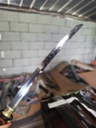肋差烧刃|t10高碳钢烧刃|武士刀